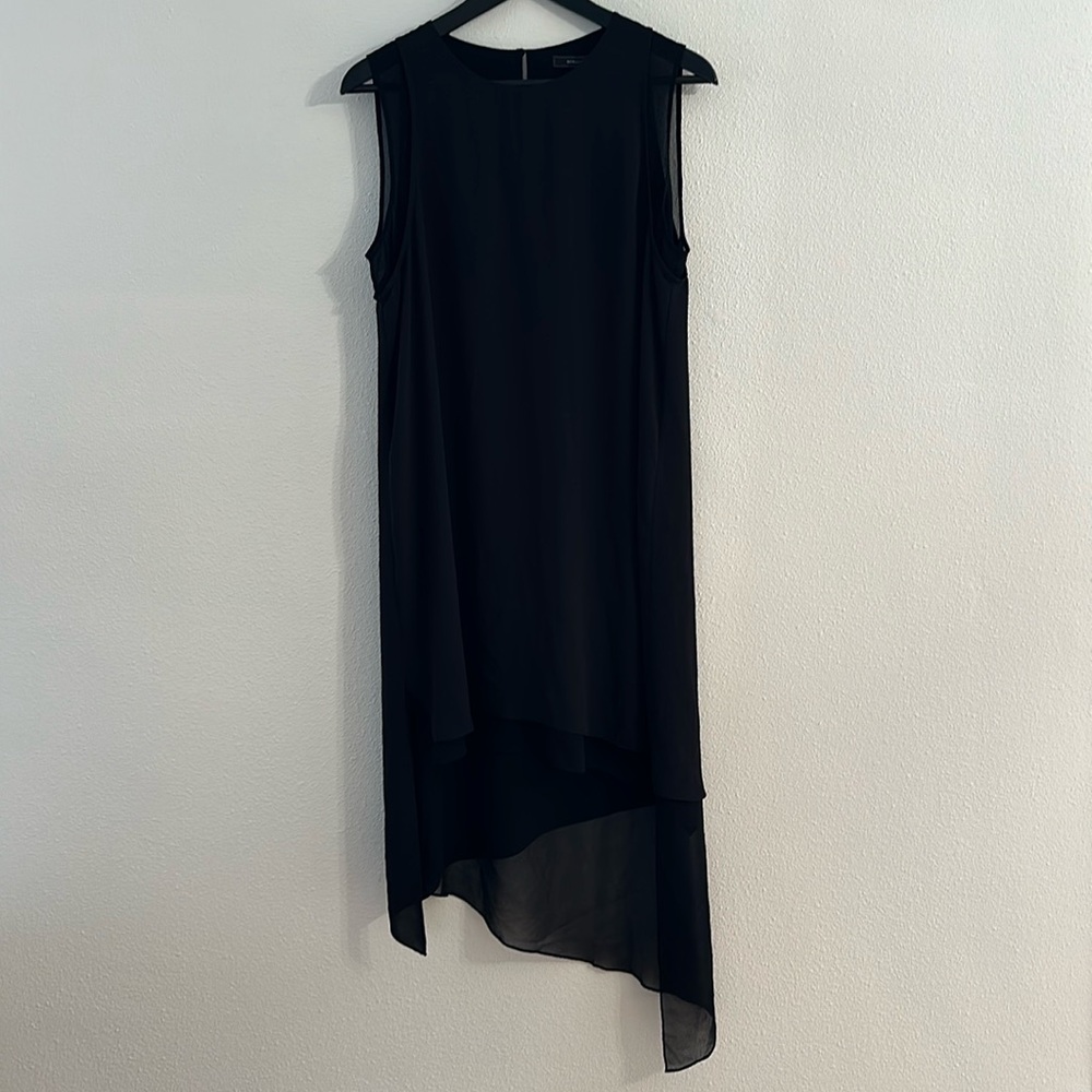 BCBGMaxazria asymmetrical midi dress